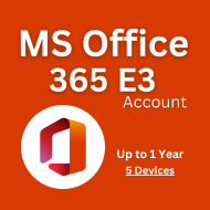 Microsoft Office 365 E3 Account Valid for 5 Devices [Up to 1 Year Access]