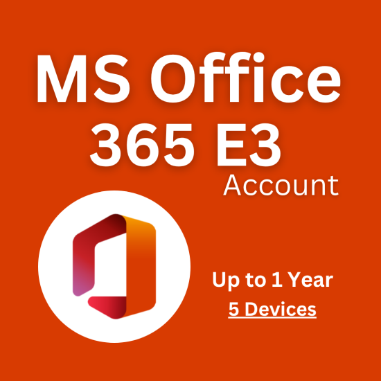 Microsoft Office 365 E3 Account Valid for 5 Devices [Up to 1 Year Access]